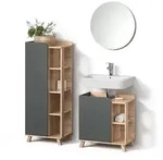 BADM&Ouml;BEL-SET Marano, Anthrazit, 3-teilig
