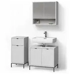 BADM&Ouml;BEL-SET ATERNO, Wei&szlig;, 3-teilig