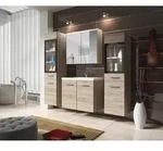 Badm&ouml;bel-Set 5-tlg. Madrit mit LED ca. 120 cm San Remo Eiche