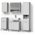 BADM&Ouml;BEL-SET ATERNO, Wei&szlig;, 5-teilig