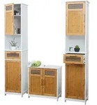 BADEZIMMERSET Braun 3-tlg.-Set