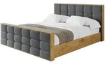 POLSTERBETT mit Bettkasten, Fu&szlig;teil und Lattenrost, Boxbett ohne Matratze -...