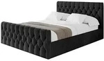 POLSTERBETT mit Bettkasten, Fu&szlig;teil und Lattenrost, Boxbett mit Matratze H3/H4...