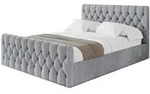 POLSTERBETT mit Bettkasten, Fu&szlig;teil und Lattenrost, Boxbett mit Matratze H3/H4...