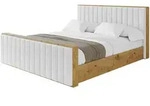 POLSTERBETT mit Bettkasten, Fu&szlig;teil und Lattenrost, Boxbett mit Matratze H3/H4...
