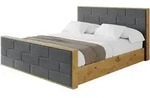 POLSTERBETT mit Bettkasten, Fu&szlig;teil und Lattenrost, Boxbett ohne Matratze -...