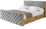 POLSTERBETT mit Bettkasten, Fu&szlig;teil und Lattenrost, Boxbett ohne Matratze -...