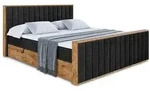 BOXBETT mit Matratze H3 und Lattenrost - LOLLI4-Z - 120x200 - Schwarz Casablanca