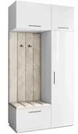 GARDEROBENSCHRANK REMA 120/240/60 cm Modern Wei&szlig;