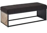 SITZBANK &ndash; Stoff/Metall, 105x40x40 cm, Schwarz