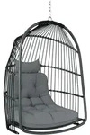 H&Auml;NGESTUHL aus Rattanmit Kissen