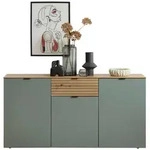 Sideboard Memphis Gr&uuml;n/Eiche Artisan