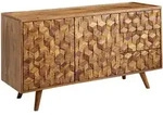 SIDEBOARD &ndash; Massivholz, 138x76x45 cm, mit T&uuml;ren und Schubladen, modern