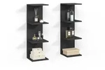 WANDREGAL Vesuvio Schwarz 30 x 95 cm 2er Set