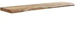 WANDREGAL Massivholz Baumkante Landhausstil, Akazie 120x26x4 cm