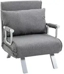 SCHLAFSESSEL 3-IN-1 mit Kissen grau