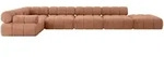 ECKSOFA modulares Sofa Felto-L3 - 475x190x70 cm Apricot Velours