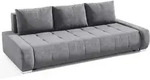 SCHLAFSOFA Draco 3-Sitzer, mit Bettkasten, Grau