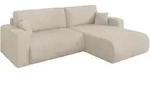 ECKSOFA mit Schlaffunktion Ottomane Rechts BERY-L 276x193x88 Beige Cord