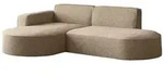 ECKSOFA Hana L-Form 3-Sitzer Ecke Links, Boucle, Dunkelbeige 241/73/168 cm