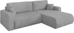 ECKSOFA mit Schlaffunktion Ottomane Rechts BERY-L 276x193x88 Grau Cord