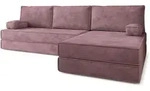 ECKSOFA ANKO modulares Boneless Sofa mit Schlaffunktion Lila Cordstoff