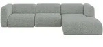 ECKSOFA Ottomane Rechts MIRA-L2 318x179x89 Gr&uuml;n Velours