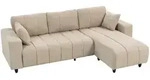 ECKSOFA Polyester Stahl Beige