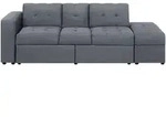 3-SITZER-SCHLAFSOFA dunkelgrau mit Stauraum Ottomane Falster