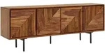 LOWBOARD Massivholz Modern Stil 140x54x33 cm mit vier T&uuml;ren