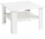 COUCHTISCH Eiche mit Ablage und Stauraum, Wei&szlig; 60x60x42 cm