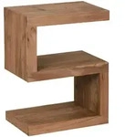 BEISTELLTISCH Massivholz S Cube Landhausstil Design MUMBAI, Akazie 30x44x60 cm