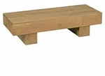 COUCHTISCH aus Massivholz &ndash; Landhausstil f&uuml;r das Wohnzimmer, Akazie 45x120x30 cm