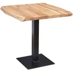 ESSZIMMERTISCH &ndash; Quadratisch 80x75x75 cm Akazie Massivholz Baumkante