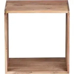 BEISTELLTISCH Massivholz Cube Regal Landhausstil MUMBAI, Akazie 33x43x43 cm