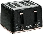 TOASTER f&uuml;r 4 Scheiben Schwarz