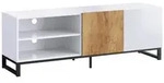 TV-SCHRANK Spanplatte Stahl Wei&szlig;