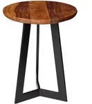 BEISTELLTISCH &ndash; Massivholz Metall 35x45x35 cm Industrial