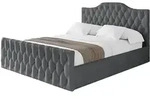 POLSTERBETT mit Bettkasten, Fu&szlig;teil und Lattenrost, Boxbett ohne Matratze -...