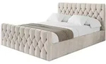 POLSTERBETT mit Bettkasten, Fu&szlig;teil und Lattenrost, Boxbett ohne Matratze -...