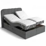 BOXSPRINGBETT Romeo mit elektrischer Matratzenverstellung, 180x200 cm, Dunkelgrau