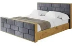 POLSTERBETT mit Bettkasten, Fu&szlig;teil und Lattenrost, Boxbett ohne Matratze -...