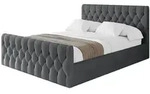 POLSTERBETT mit Bettkasten, Fu&szlig;teil und Lattenrost, Boxbett mit Matratze H3/H4...
