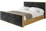 POLSTERBETT mit Bettkasten, Fu&szlig;teil und Lattenrost, Boxbett ohne Matratze -...
