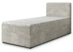 BOXBETT PISA 90 90x200 cm mit Matratze und Topper, H2+H3 - Hellgrau