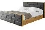 POLSTERBETT mit Bettkasten, Fu&szlig;teil und Lattenrost, Boxbett ohne Matratze -...