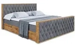 BOXBETT mit Matratze H3 und Lattenrost - LOLLI5-Z - 160x200 - Dunkelgrau Casablanca