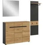 Garderobe CANU 3-teilig Eiche, Grau