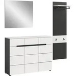 Garderobe CANU 3-teilig Grau, Wei&szlig;