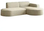 ECKSOFA Hana L-Form 3-Sitzer Ecke Rechts, Boucle, Beige 241/73/168 cm